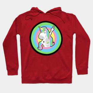 Rainbow unicorn (black stroke) Hoodie